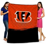 cincinnati bengals dot illusion orange quilt blanket best selling