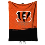 cincinnati bengals dot illusion orange quilt blanket best selling
