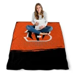cincinnati bengals dot illusion orange quilt blanket best selling