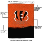 cincinnati bengals dot illusion orange quilt blanket best selling