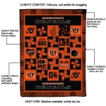 cincinnati bengals helmet heart orange quilt blanket best selling