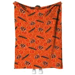 cincinnati bengals solid classic orange quilt blanket best selling