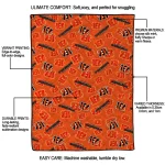cincinnati bengals solid classic orange quilt blanket best selling
