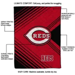cincinnati reds arrow layers red quilt blanket best selling