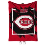 cincinnati reds block border red quilt blanket best selling