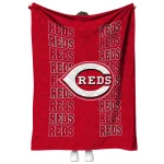 cincinnati reds bold red quilt blanket best selling