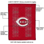 cincinnati reds bold red quilt blanket best selling