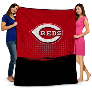 cincinnati reds dot illusion red quilt blanket best selling