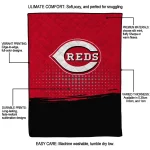cincinnati reds dot illusion red quilt blanket best selling