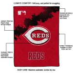 cincinnati reds league patch red quilt blanket best selling