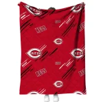 cincinnati reds sketch lines red quilt blanket best selling