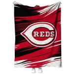 cincinnati reds wild lines red white quilt blanket best selling