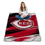 cincinnati reds wild lines red white quilt blanket best selling