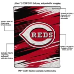 cincinnati reds wild lines red white quilt blanket best selling