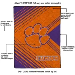 clemson tigers arrow layers orange quilt blanket best selling