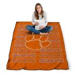 clemson tigers bold red orange quilt blanket best selling