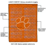 clemson tigers bold red orange quilt blanket best selling