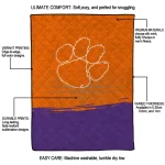 clemson tigers dot illusion orange quilt blanket best selling