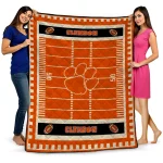 clemson tigers mickey player orange quilt blanket best selling