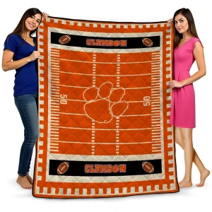 clemson tigers mickey player orange quilt blanket best selling