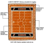 clemson tigers mickey player orange quilt blanket best selling