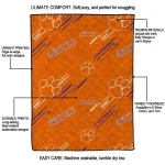 clemson tigers sketch lines orange quilt blanket best selling