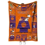 clemson tigers snoopy love orange quilt blanket best selling