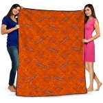 clemson tigers solid classic orange quilt blanket best selling