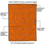 clemson tigers solid classic orange quilt blanket best selling