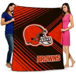 cleveland browns arrow layers brown quilt blanket best selling