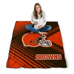 cleveland browns arrow layers brown quilt blanket best selling