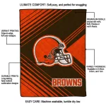 cleveland browns arrow layers brown quilt blanket best selling