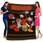 cleveland browns disney football brown quilt blanket best selling