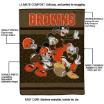 cleveland browns disney football brown quilt blanket best selling