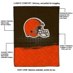 cleveland browns dot illusion brown quilt blanket best selling