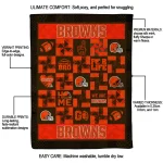 cleveland browns helmet heart brown quilt blanket best selling