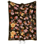 cleveland browns hibiscus foliage brown quilt blanket best selling