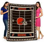 cleveland browns mickey player brown quilt blanket best selling