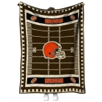 cleveland browns mickey player brown quilt blanket best selling