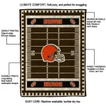 cleveland browns mickey player brown quilt blanket best selling