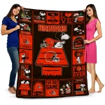 Cleveland Browns Snoopy Love Brown Quilt Blanket 1 cleveland browns snoopy love brown quilt blanket best selling