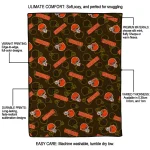 cleveland browns solid classic brown quilt blanket best selling