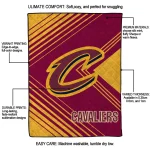 cleveland cavaliers arrow layers wine quilt blanket best selling