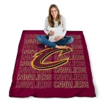 cleveland cavaliers bold red wine quilt blanket best selling
