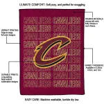 cleveland cavaliers bold red wine quilt blanket best selling