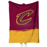 cleveland cavaliers dot illusion wine quilt blanket best selling