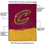 cleveland cavaliers dot illusion wine quilt blanket best selling