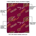 cleveland cavaliers sketch lines wine quilt blanket best selling