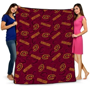 cleveland cavaliers solid classic wine quilt blanket best selling