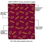 cleveland cavaliers solid classic wine quilt blanket best selling